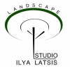 Лого ландшафтной мастерской Ильи Лациса