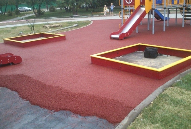 Создание бетонного основания под резиновое покрытие детских площадок от Ландшафтной мастерской Ильи Лациса